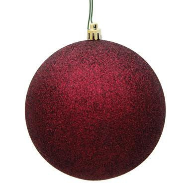 Vickerman 10" Burgundy Glitter Ball Christmas Ornament