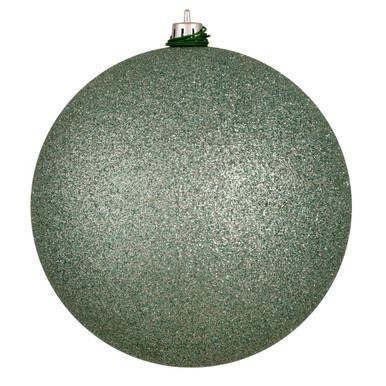 Vickerman 10" Frosty Mint Glitter Ball Christmas Ornament