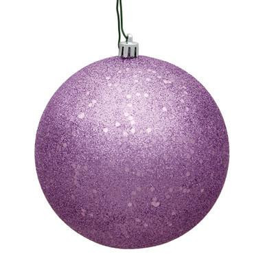 Vickerman 12" Orchid Glitter Sequin Ball Christmas Ornament with Drilled and Wired Cap