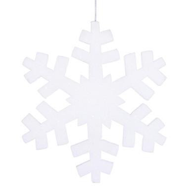 Vickerman 18" White Glitter Snowflake Christmas Ornament