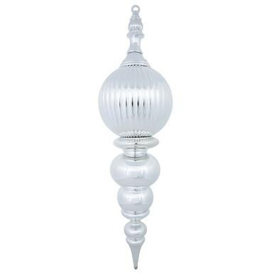 Vickerman 28" Silver Shiny Finial Christmas Ornament 