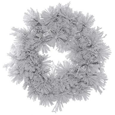 Vickerman 30" Flocked Alberta Artificial Christmas Wreath Unlit