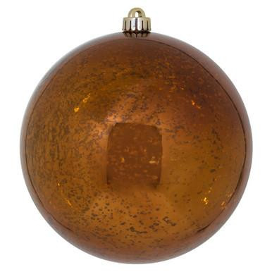  Vickerman 8" Copper Shiny Mercury Ball Christmas Ornament 