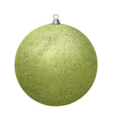Vickerman 15.75" Lime Glitter Ball Christmas Ornament