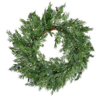 Vickerman 23" Green Stovall Cedar Pine Artificial Christmas Wreath Unlit