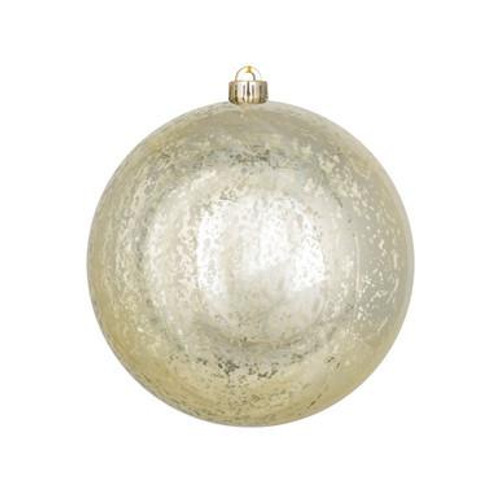  Vickerman 10" Champagne Shiny Mercury Ball Christmas Ornament 