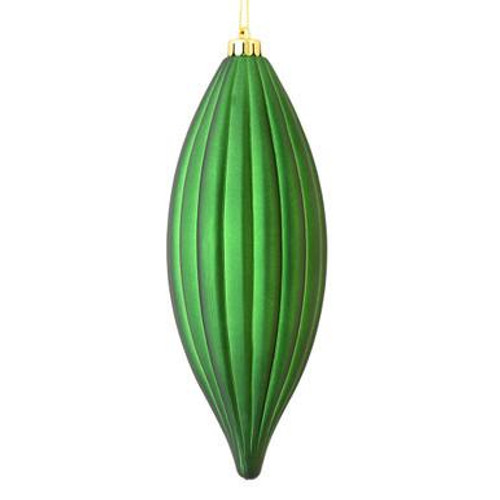  Vickerman 8" Emerald Matte Line Finial Christmas Ornament Pack of 4 