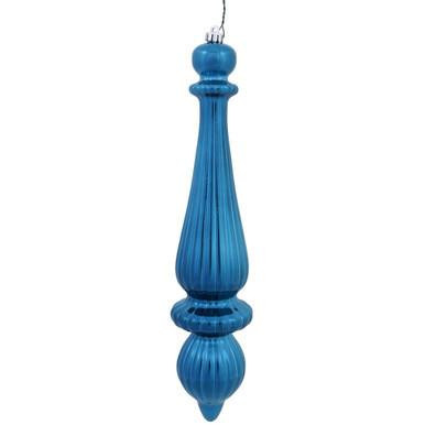 Vickerman 14" Turquoise Matte Finial Drop Christmas Ornament Pack of 2