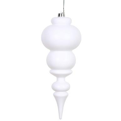 Vickerman 14" White Matte Finial Christmas Ornament