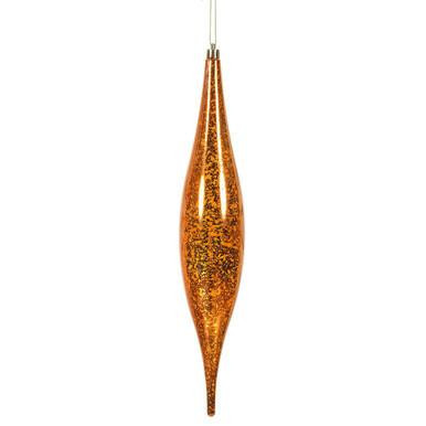 Vickerman 13" Burnished Orange Mercury Rain Drop Christmas Ornament