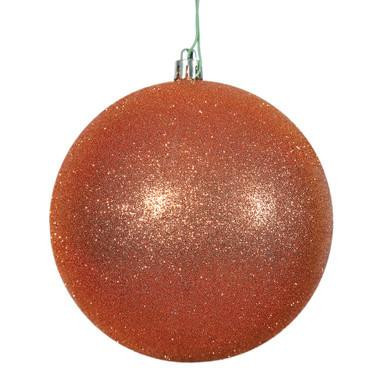 Vickerman 2.4" Burnished Orange Glitter Ball Christmas Ornament 24 per Bag