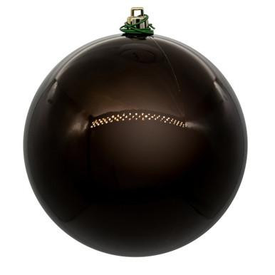 Vickerman 8" Chocolate Pearl UV Drilled Ball Christmas Ornament 1 per bag