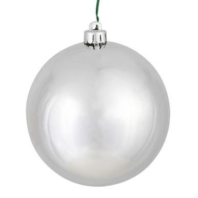 Vickerman 10" Silver Shiny Ball Christmas Ornament