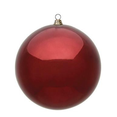 Vickerman 15.75" Burgundy Shiny Ball Christmas Ornament