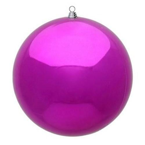  Vickerman 20" Giant Fuchsia Shiny Ball Christmas Ornament 