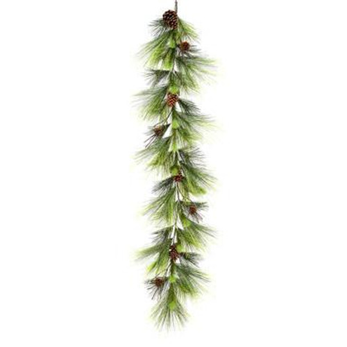  Vickerman 6' x 15" Boulder Pine Artificial Christmas Garland Unlit 