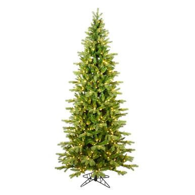  Vickerman 12' x 65" Balsam Spruce Slim Artificial Christmas Tree Warm White Dura-lit LED Lights 