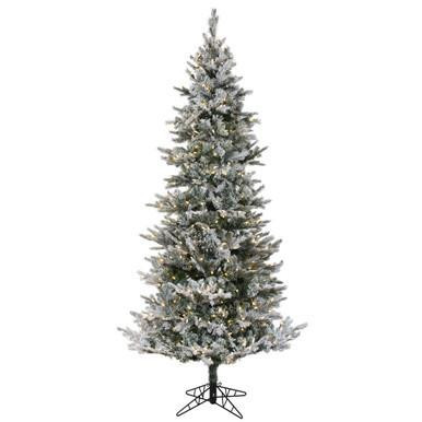 Vickerman 9' x 51" Flocked Kiana Artificial Christmas Tree Dura-Lit LED Warm White Mini Lights