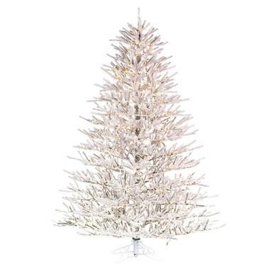 Vickerman 5.5' x 52" Flocked Pistol Pine Artificial Pre-lit Christmas Tree Warm White 3mm LED Lights