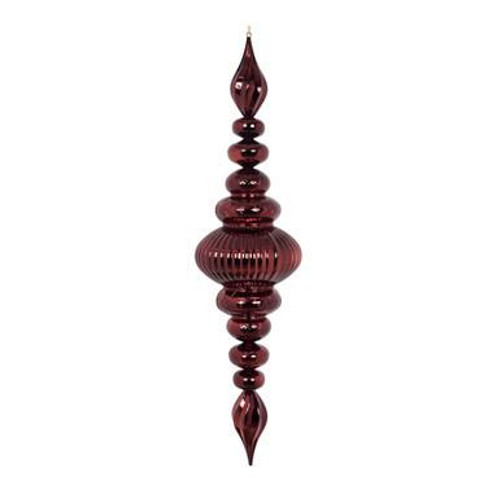  Vickerman 41" Burgundy Shiny Finial Christmas Ornament 