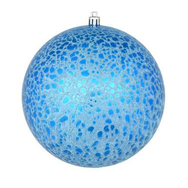 Vickerman 8" Blue Crackle Ball Christmas Ornament