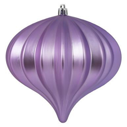  Vickerman 5.7" Lavender Matte Onion Christmas Ornament UV Treated with Drilled and Wired Cap 3 per bag 