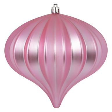  Vickerman 5.7" Pink Matte Onion Christmas Ornament UV treated Set of 3 