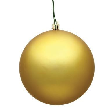  Vickerman 4.75" Gold Matte Ball Christmas Ornament 4 per Bag 