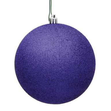 Vickerman 8" Purple Glitter Ball Christmas Ornament