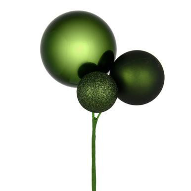 Vickerman 18" Moss Green Orn Pick 3 per Bag