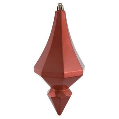 Vickerman 8" Coral Candy Finish Diamond Finial Christmas Ornament Pack of 2