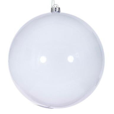 Vickerman 10" White Pearl UV Drilled Ball Christmas Ornament 1 per bag