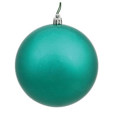 Vickerman 10" Teal Glitter Ball Christmas Ornament