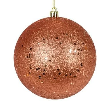 Vickerman 10" Coral Sequin Ball Christmas Ornament