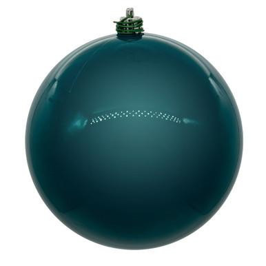Vickerman 10" Dark Teal Pearl UV Drilled Ball Christmas Ornament 1 per bag