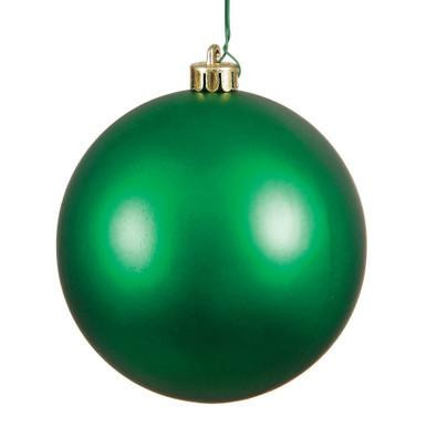  Vickerman 12" Green Matte Ball Christmas Ornament 