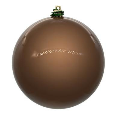  Vickerman 8" Mocha Pearl UV Drilled Ball Christmas Ornament 1 per bag 