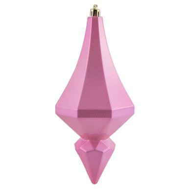 Vickerman 8" Pink Candy Finish Diamond Finial Christmas Ornament Pack of 2