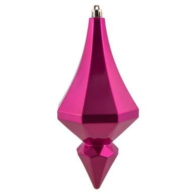 Vickerman 8" Fuchsia Candy Finish Diamond Finial Christmas Ornament Pack of 2