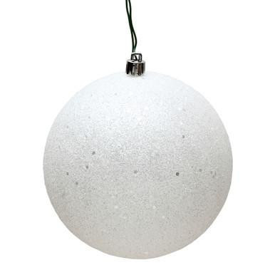 Vickerman 12" White Sequin Ball Christmas Ornament