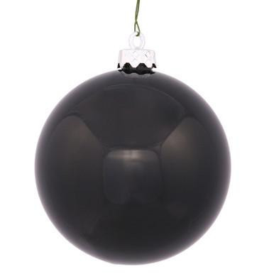Vickerman 2.4" Black Shiny Ball Christmas Ornament 60 per Box