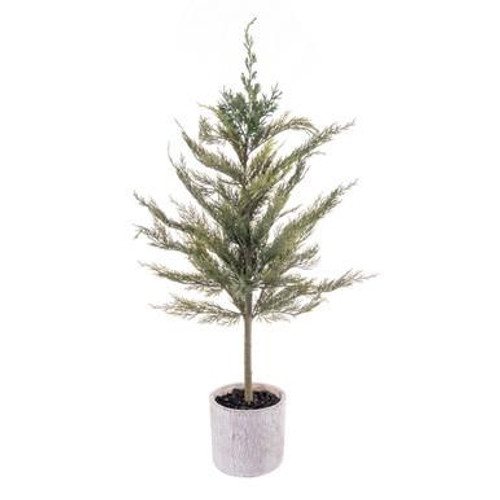  Vickerman 34" Artificial Green Cedar Sapling Potted 