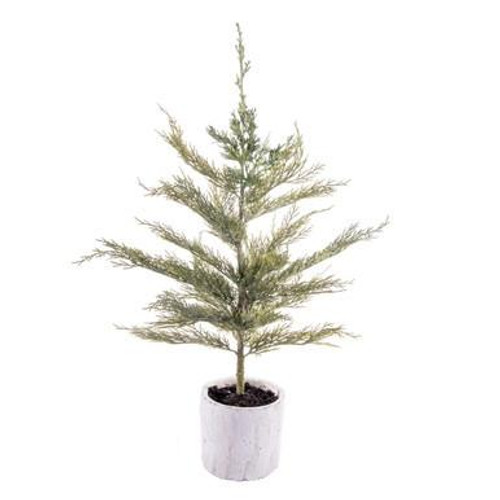  Vickerman 24" Artificial Green Cedar Sapling Potted 