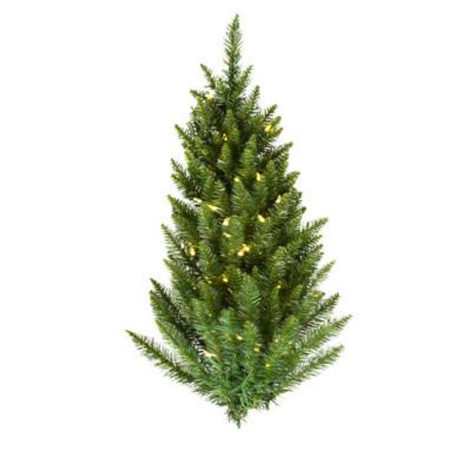  Vickerman 3' Camdon Fir Artificial Christmas Wall Tree Warm White Dura-lit LED Lights 