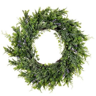 Vickerman 18" Green Artificial Senecio Cineraria Wreath