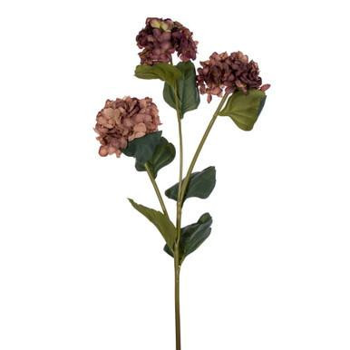 Vickerman 33" Coffee Artificial Hydrangea Spray with Three Flower Heads 2 per bag