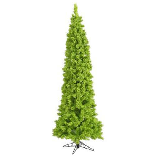  Vickerman 9' Flocked Lime Pencil Fir Artificial Christmas Tree Unlit 