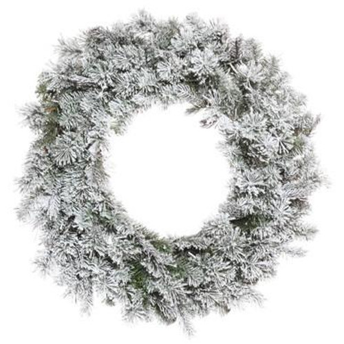  Vickerman 30" Flocked Kiana Artificial Christmas Wreath Unlit 