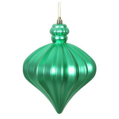  Vickerman 6" Seafoam Matte Onion Drop Christmas Ornament with drilled and wired caps 