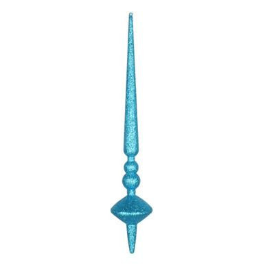  Vickerman 18" Turquoise Glitter Cupola Finial Christmas Ornament Pack of 2 
